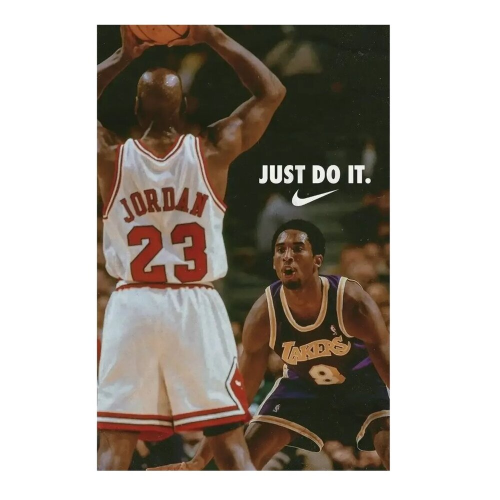 Michael Jordan x Kobe Bryant Poster – “Mambas” Basketball Legend Wall Art